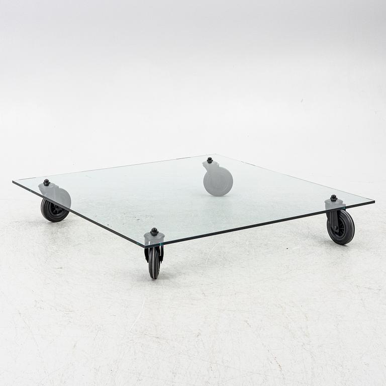 Gae Aulenti, soffbord, "Tavolo con Ruote", Fontana Arte, Italien.