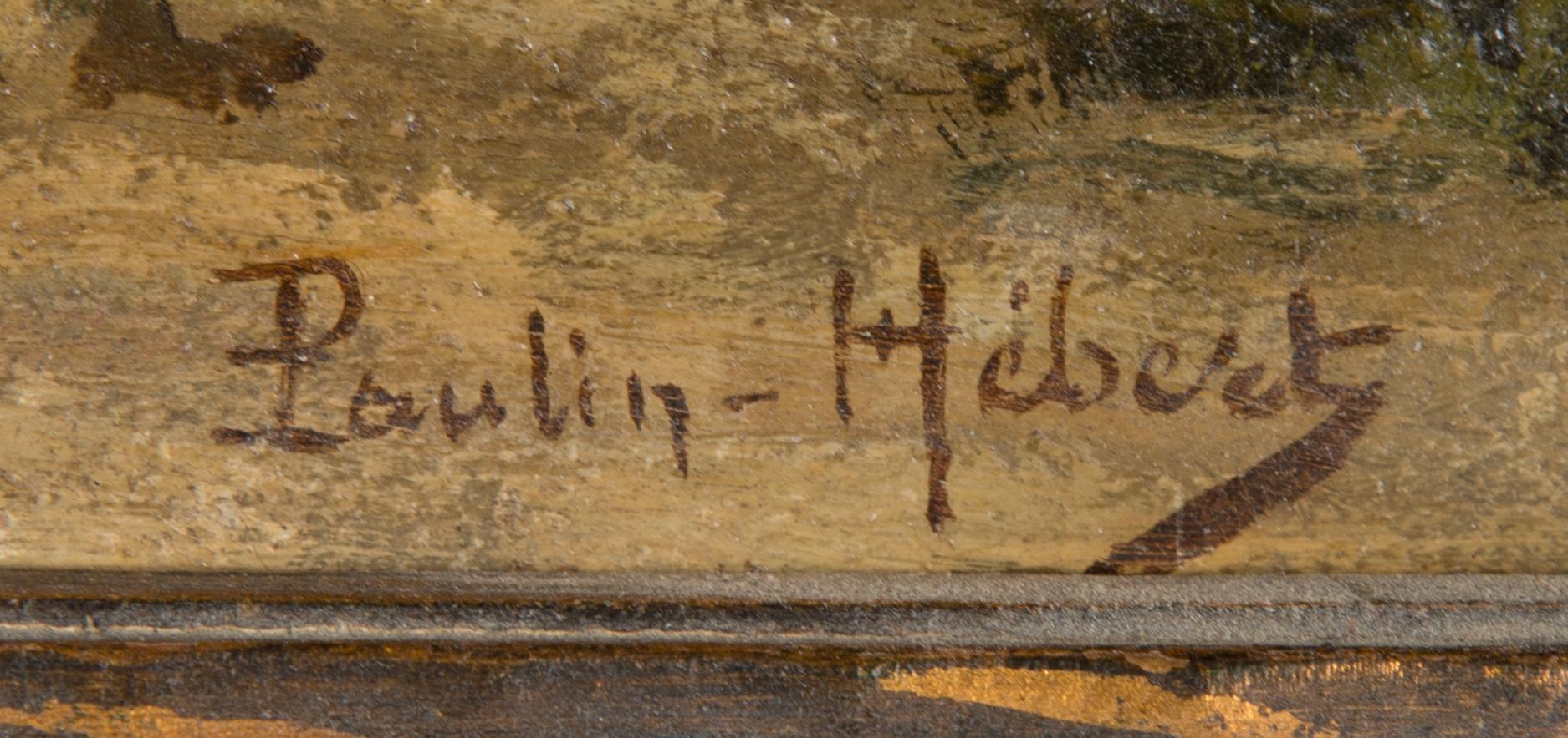 Edmond Ernest Paulin Hébert, öljy levylle, signeerattu.