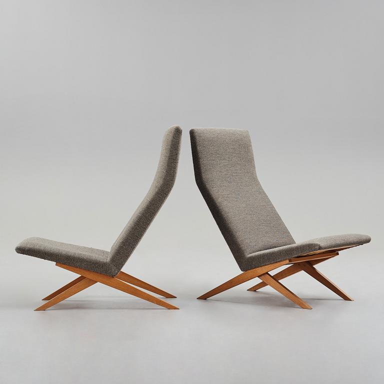 Bodil Kjaer, fem fåtöljer, Harbo Sølvsten, Danmark ca 1955.