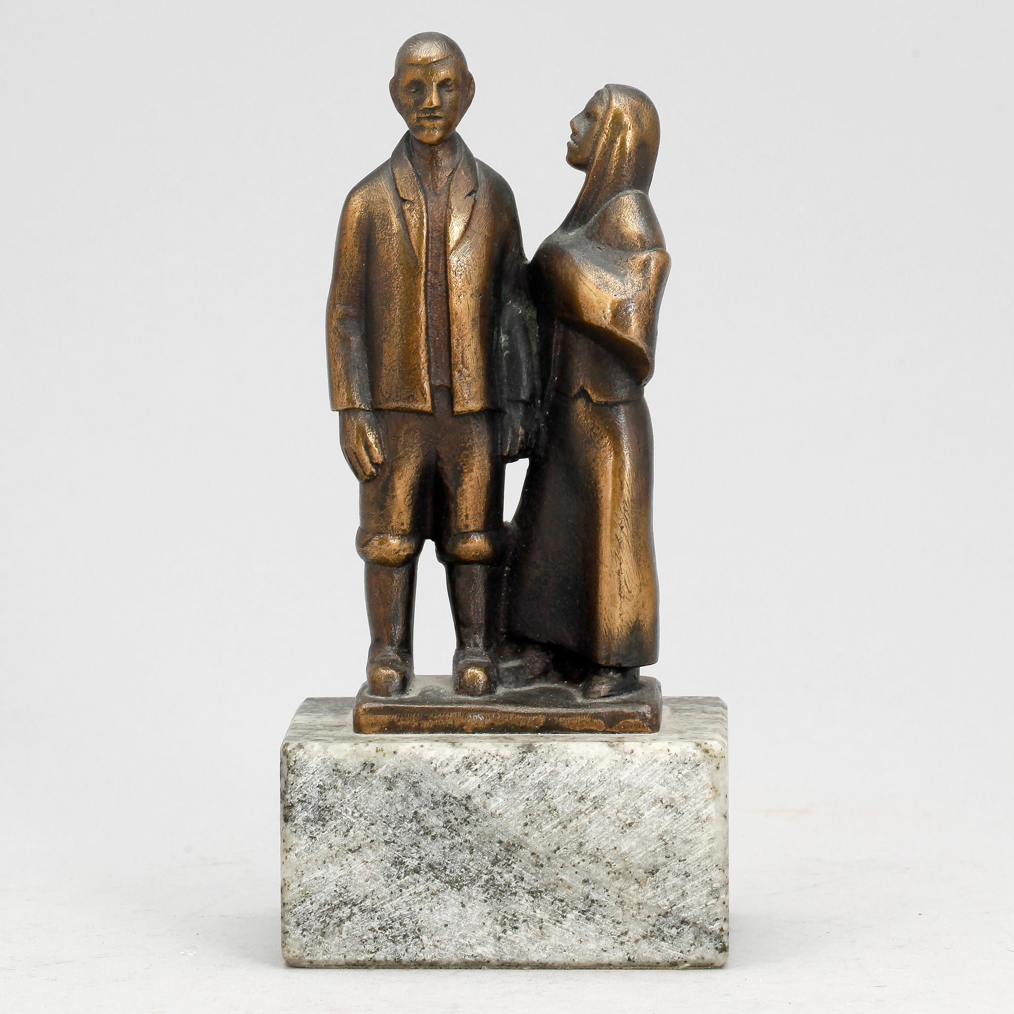 AXEL OLSSON, skulptur, brons. Signerad.