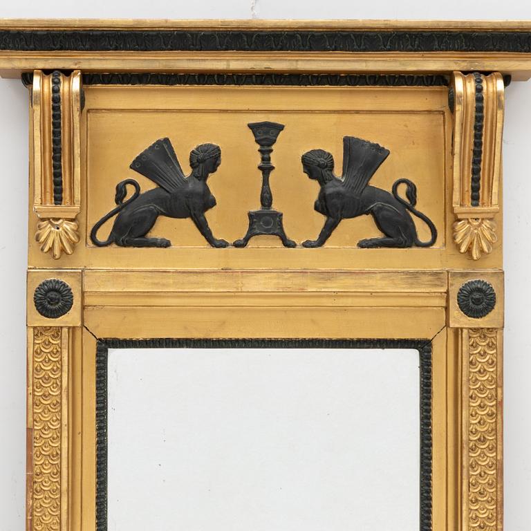 A late Gustavian mirror, Sweden, beginning of the 19th century.