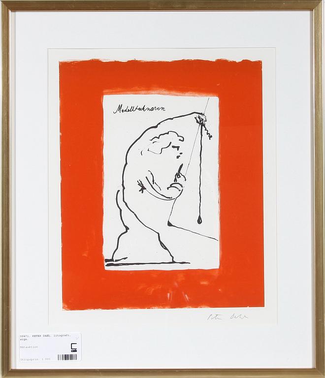 PETER DAHL, litografi, sign.
