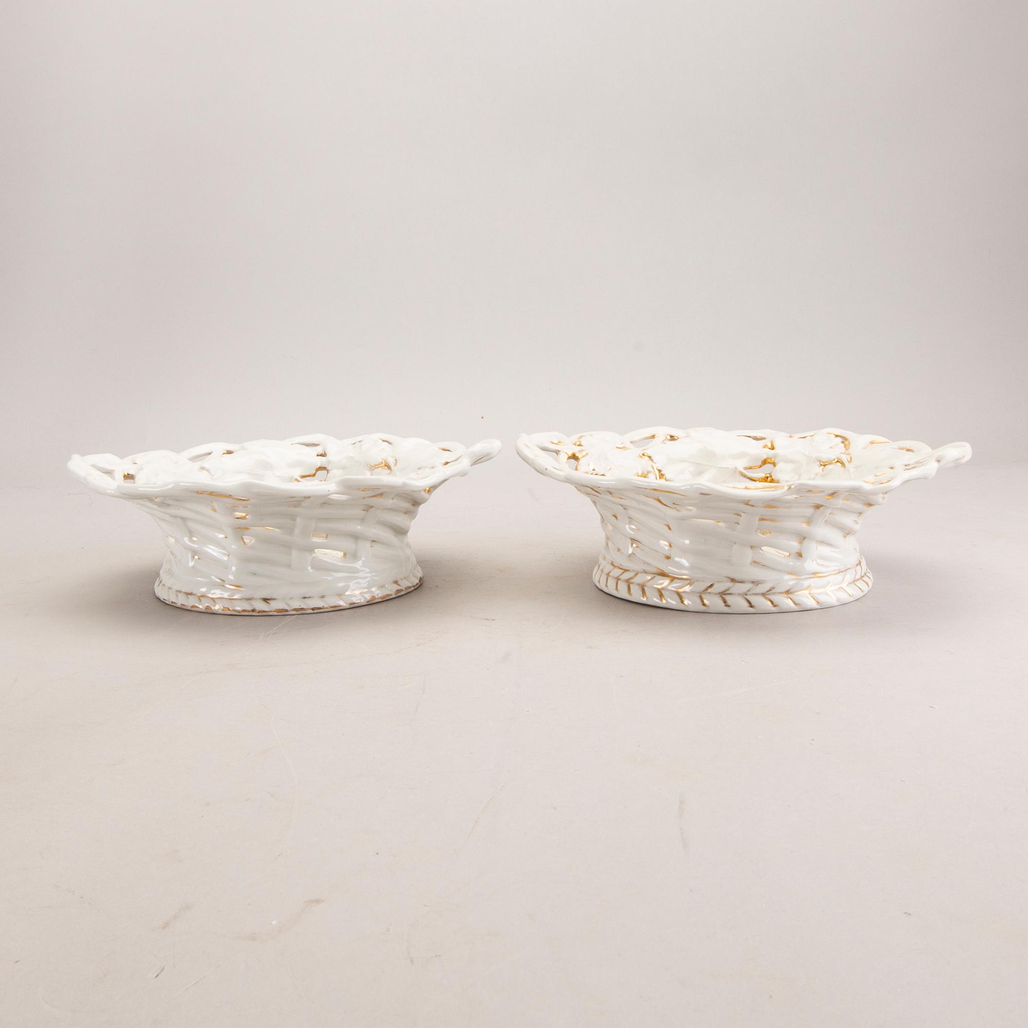 A pair of Eisenberg porcelain bowls later part of the 19th century.