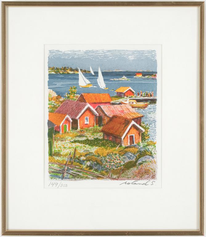 ROLAND SVENSSON, färglitografi, sign 149/350.