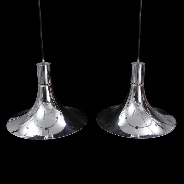 A pair of ceiling lamps design Franca Helg & Franco Albini for Sirrah, Italy, 1960s.
