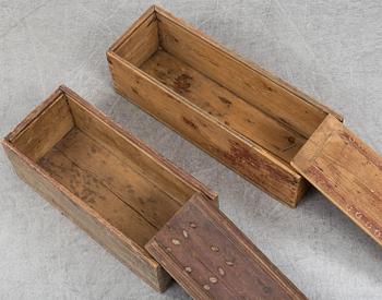 Two 19/20th century wood boxes.