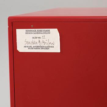 A Kersti Sandin & Lars Bülow cabinet 'Hommage Josef Frank', executed by Karl Andersson & Söner, Sweden 1985.