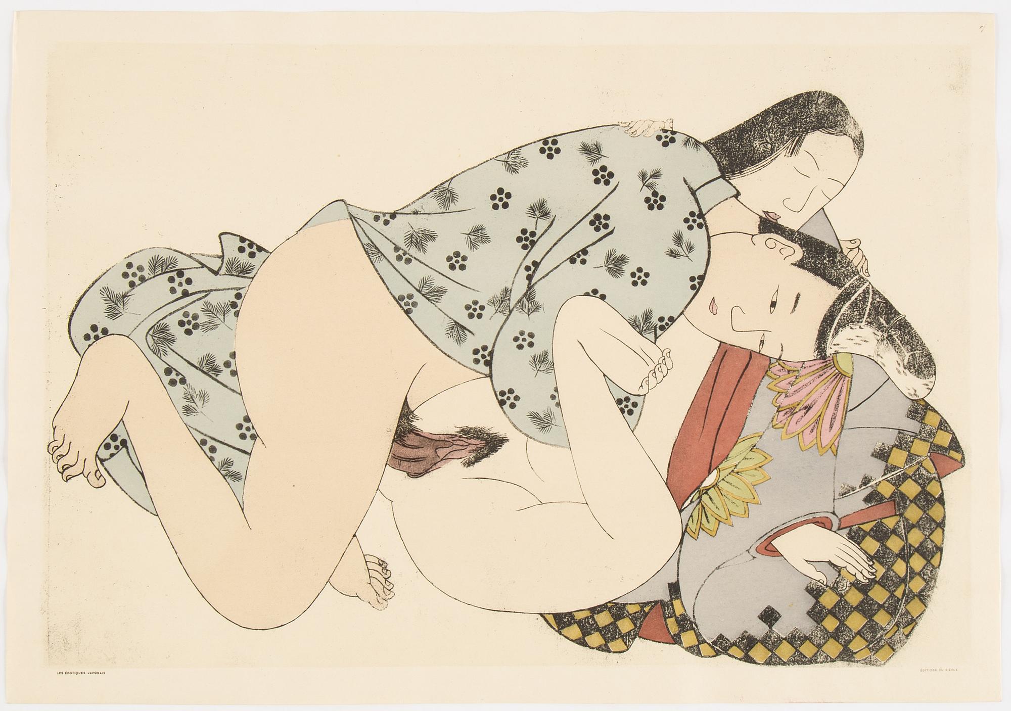 Mapp av Francois Poncetton, Les Erotiques Japonais, Paris, Editions du Siecle, 121 Bouleard Saint-Michel. MCMXXV.