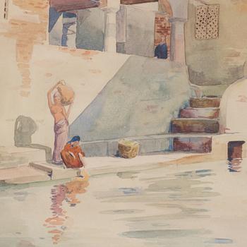 KARL HJALMAR BERGQVIST, watercolor, signed and dated -29.