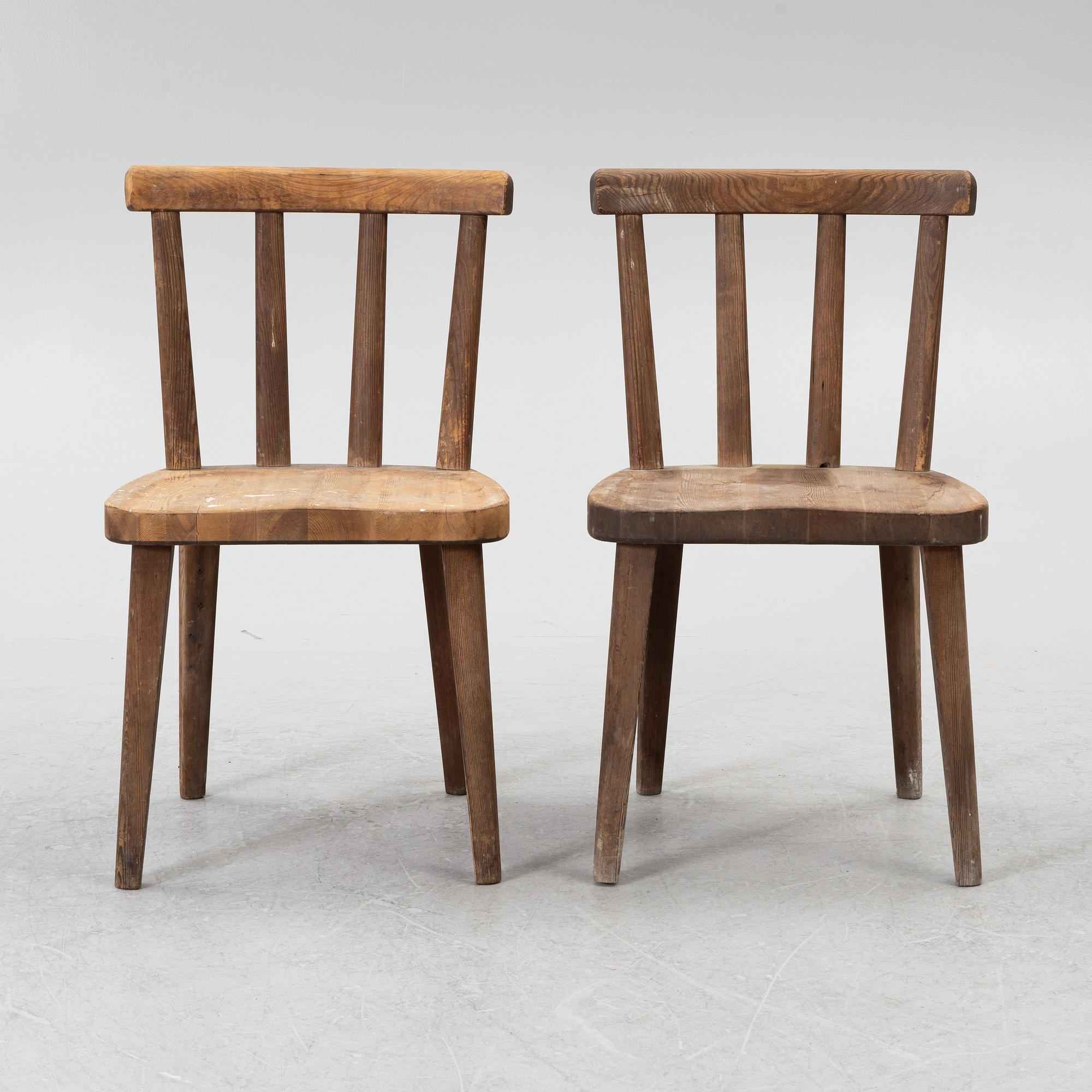 Axel Einar Hjorth, stolar, fyra stycken, "Utö", Nordiska Kompaniet, 1930-tal.