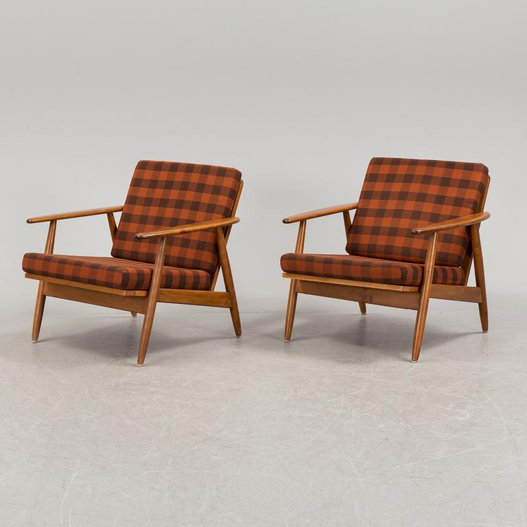 A pair of second half of the 20th century easy chairs.