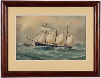 Thomas Goldsworth Dutton, A Blackwall Frigate in Choppy Seas.