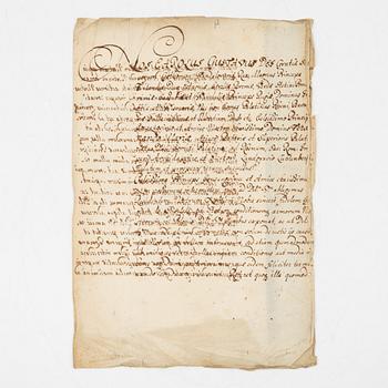 Brev signerat av Karl X Gustav.