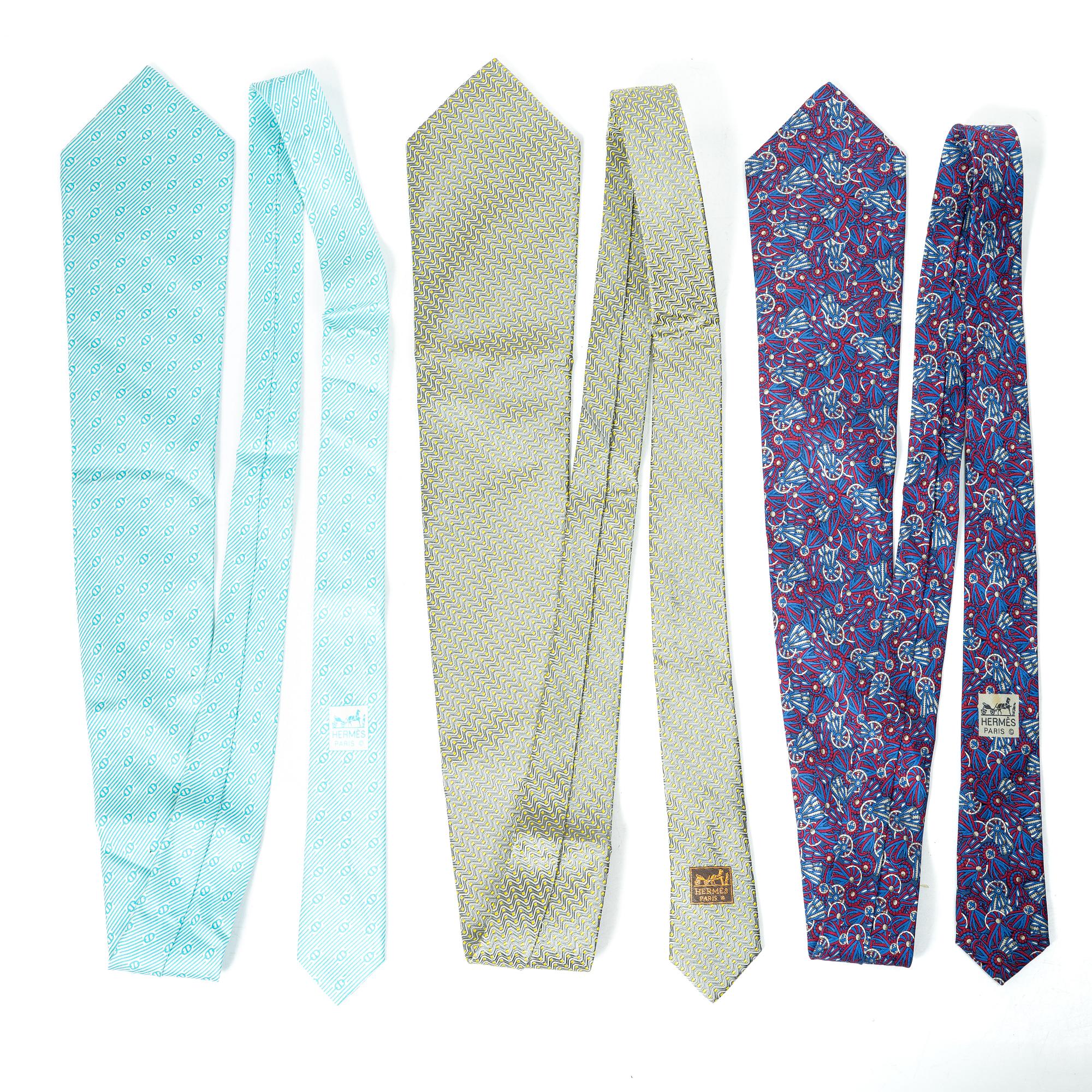 Hermès, ties, 3 pcs.