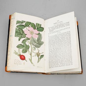 BOKVERK, 7 vol, "Svensk Botanik" utg Johan Wilhelm Palmstruch resp G.J. Billberg, Stockholm Carl Delén 1803-12.