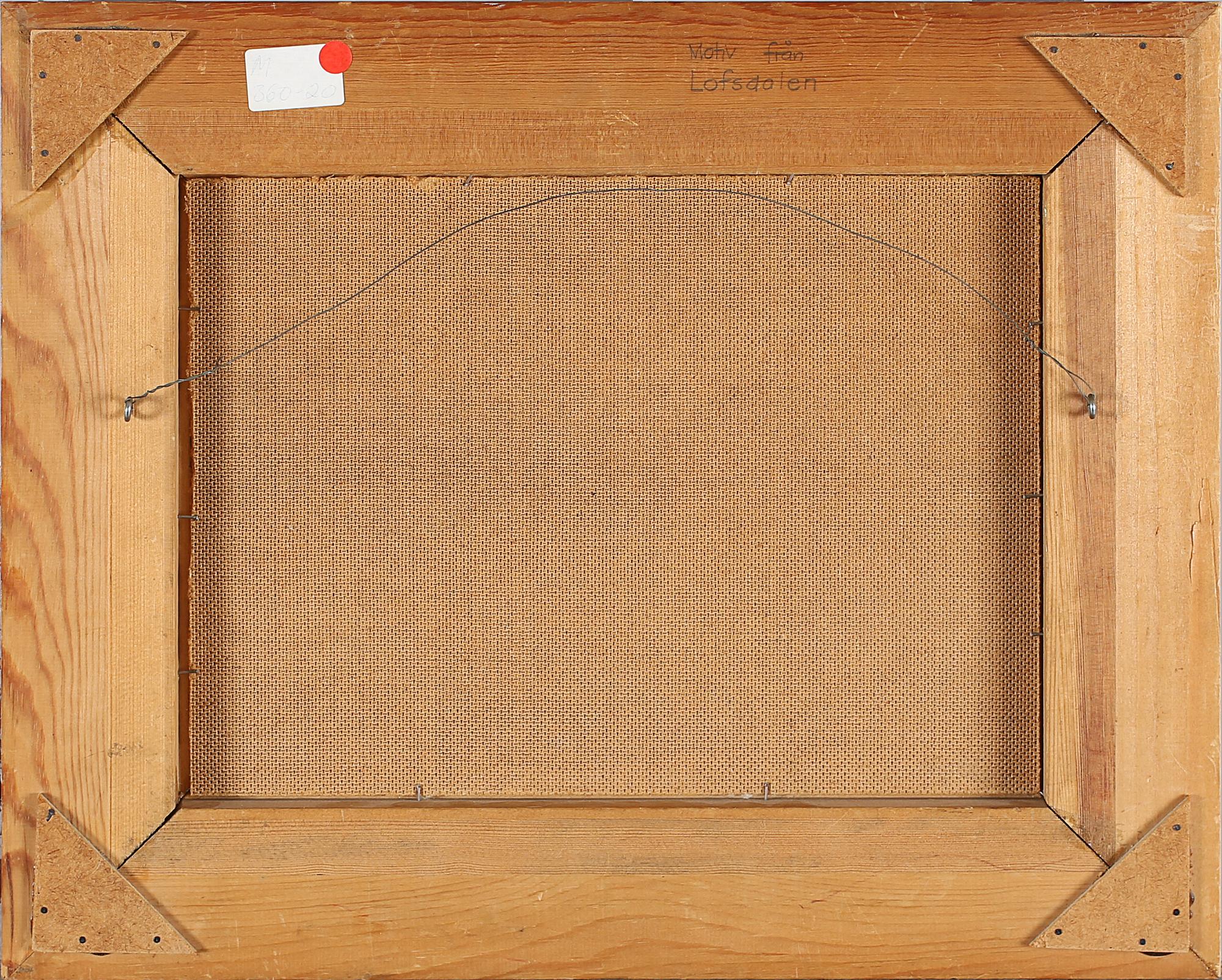 NILS OLZON, olja på pannå, signerad.