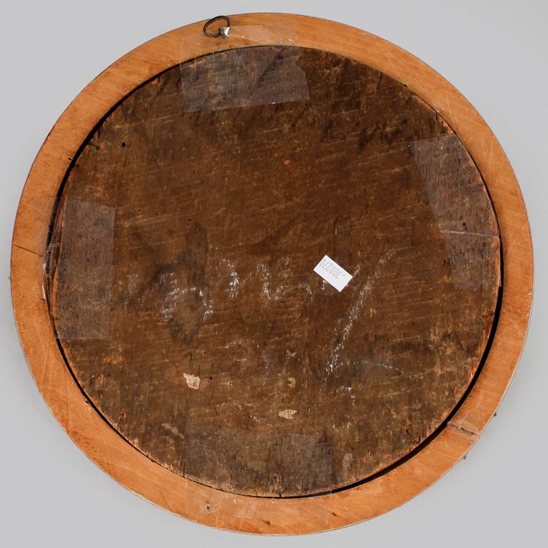 OKÄND KONSTNÄR, olja på pannå, 1700-tal.
