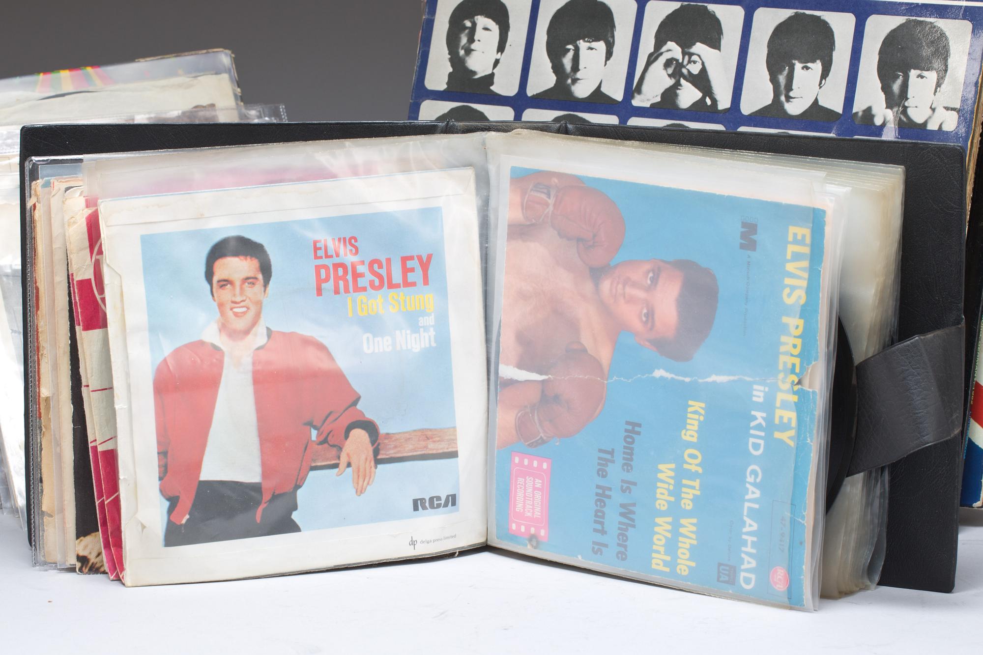 PARTI LP-SKIVOR, 41+10 st, The  Beatles och Elvis Presley, bl a White Album. 1960-tal.