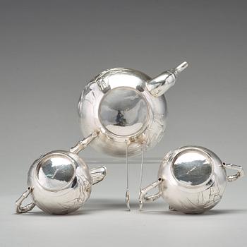 A Chinese silver tea set, early 20th Century.