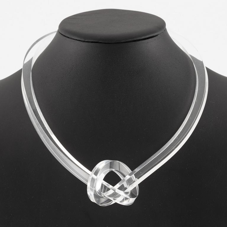 Siv Lagerström, two collars, acrylic plastic and pyrite.