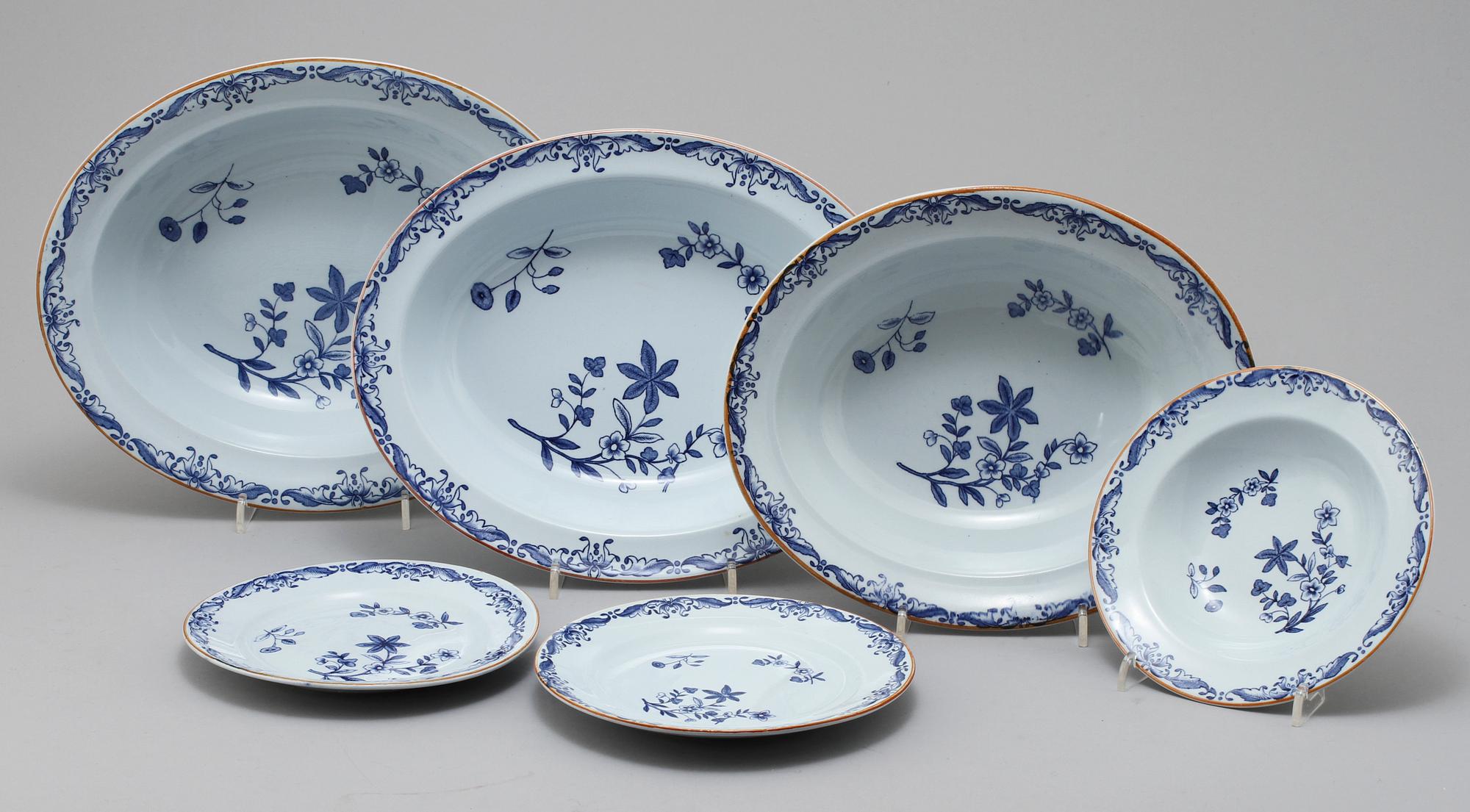 SERVISDELAR, 119 st, porslin, "Ostindia", Rörstrand, 1900-tal.