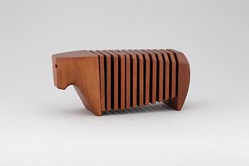 STÄLL MED BORDSUNDERLÄGG, teak, Ernst Henriksen, Danmark, 1950/60-tal.