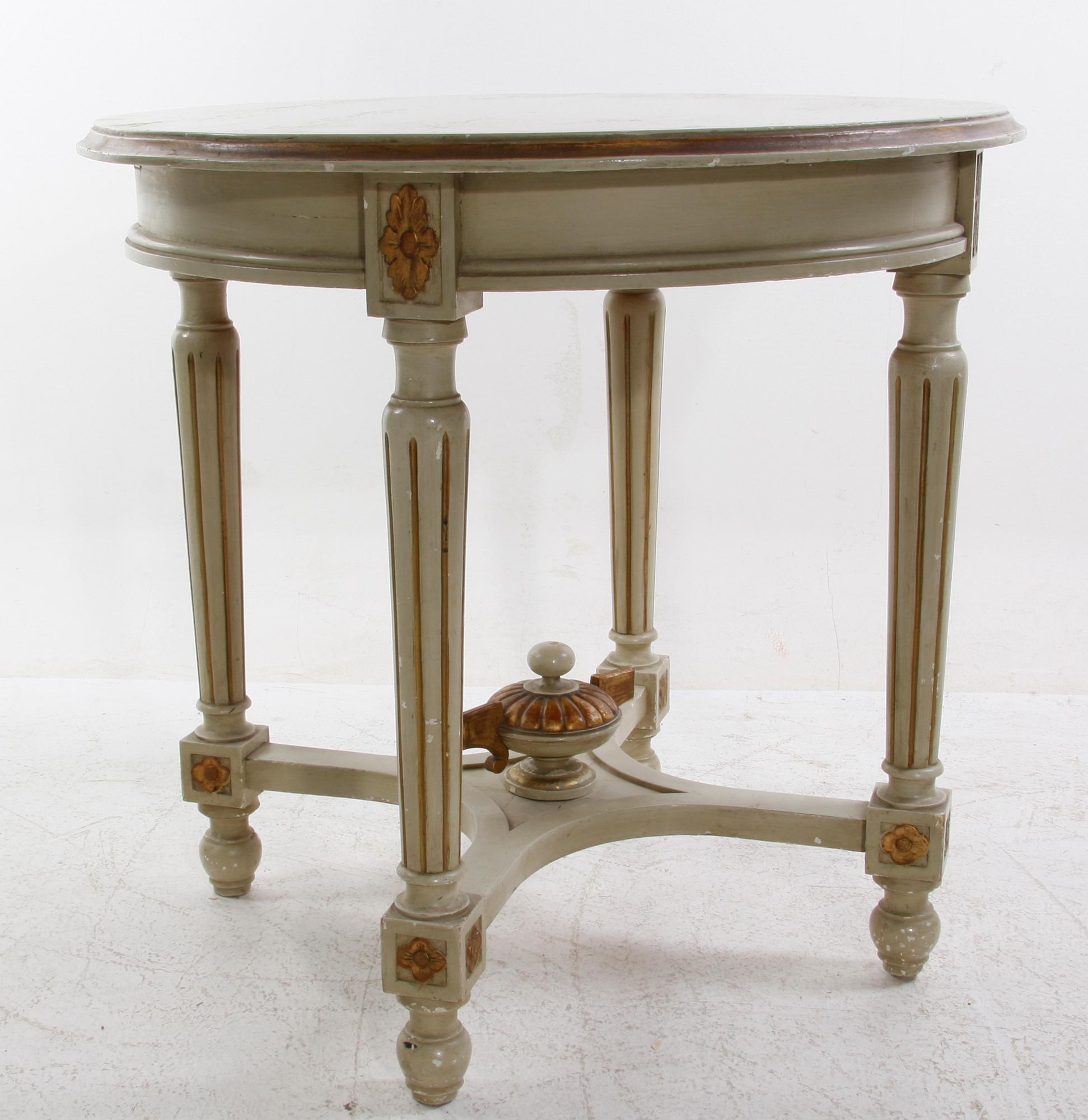 SOFFA SAMT SALONGSBORD, gustaviansk stil, 1900-tal.