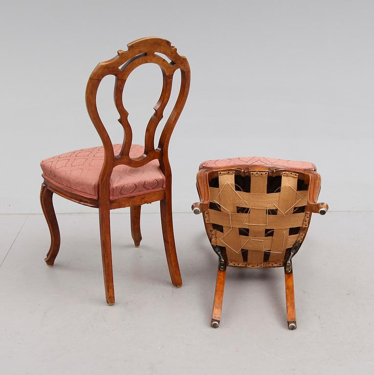 STOLAR, 6 st, rokokostil 1800-talets andra hälft.