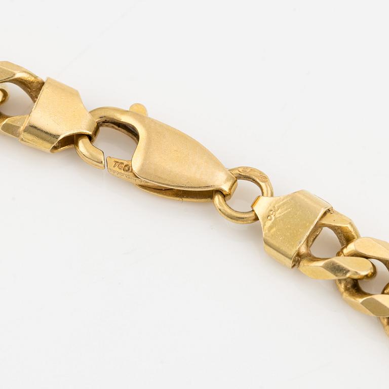 Necklace, 18K gold, curb chain.