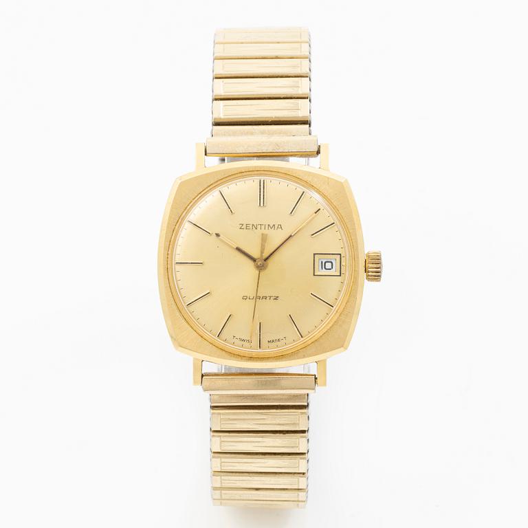 Zentima, wristwatch, 18K gold, 32.5 mm.