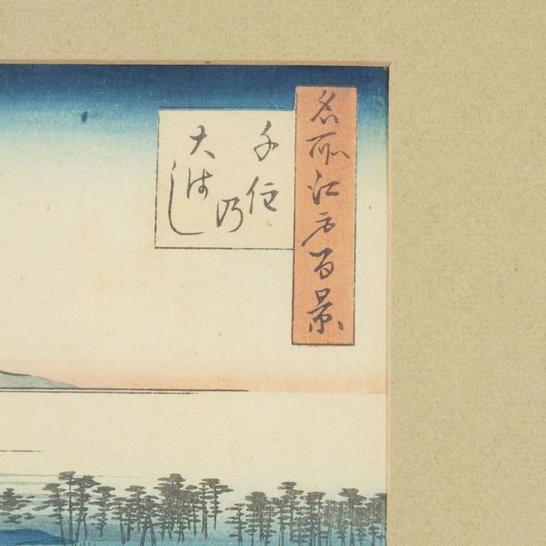 Ando Utagawa Hiroshige,  after, woodblock print in colours, first part of the 20th Century.