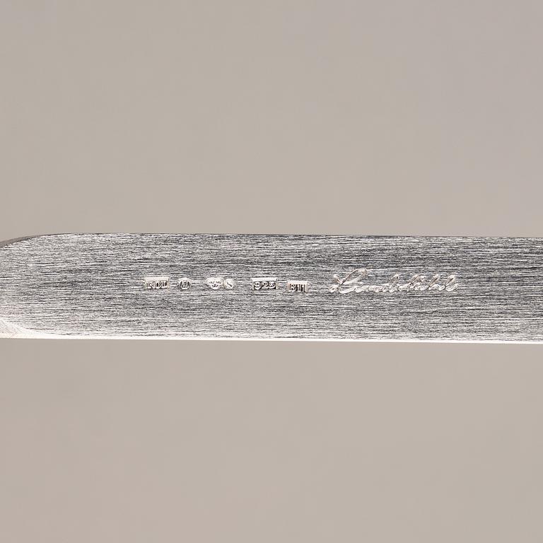 A sterling silver letter knife, mark of Rolf Lindståhl, Stockholm 2000.