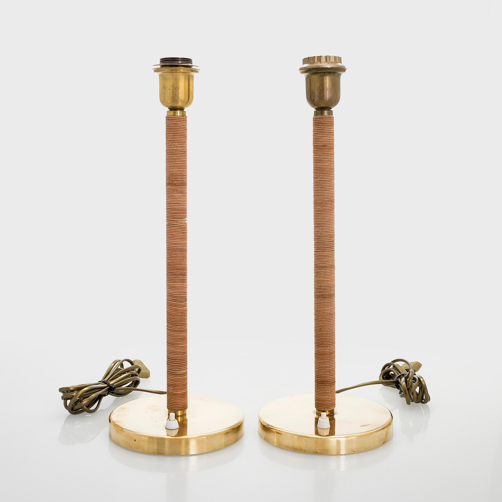 Gunilla Jung, Pair of table lamps, model 2017, Orno, 1930-1940s.