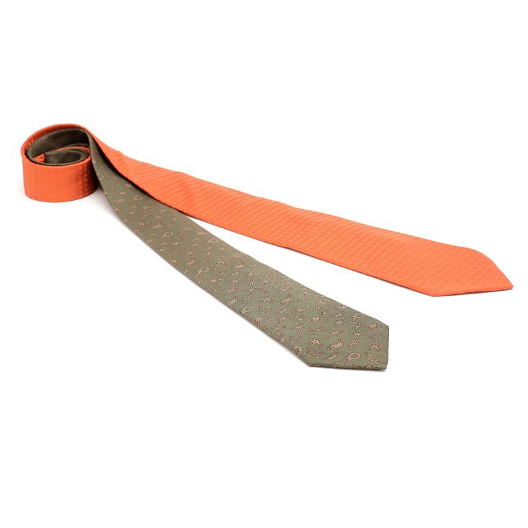 HERMÈS, two silk ties.
