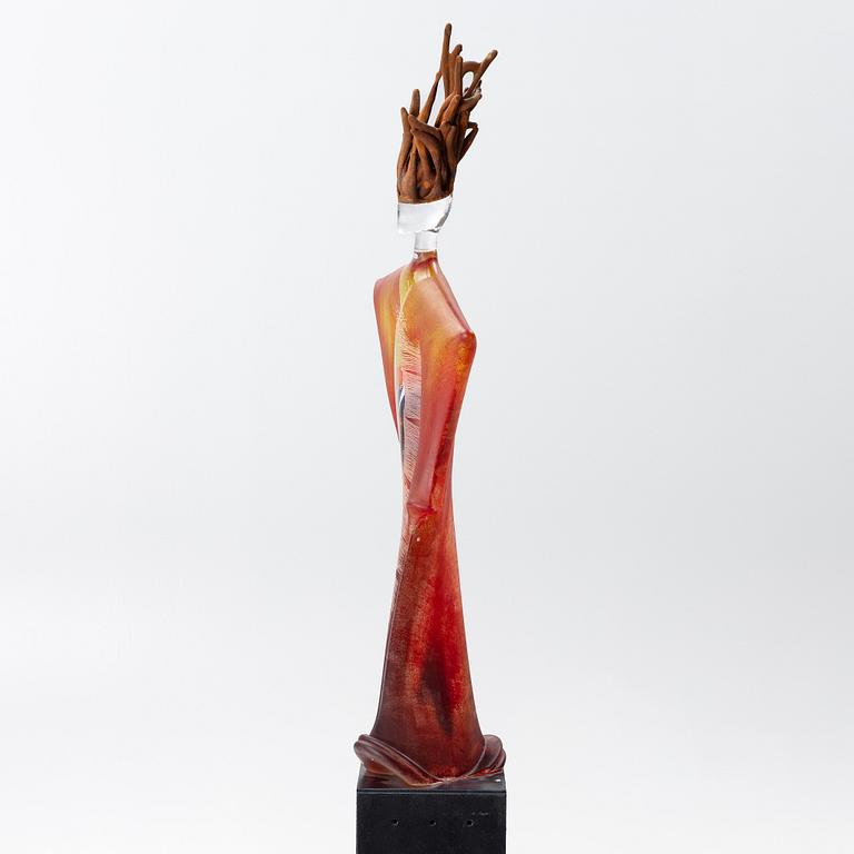Kjell Engman, skulptur, glas, Kosta Boda, unik.