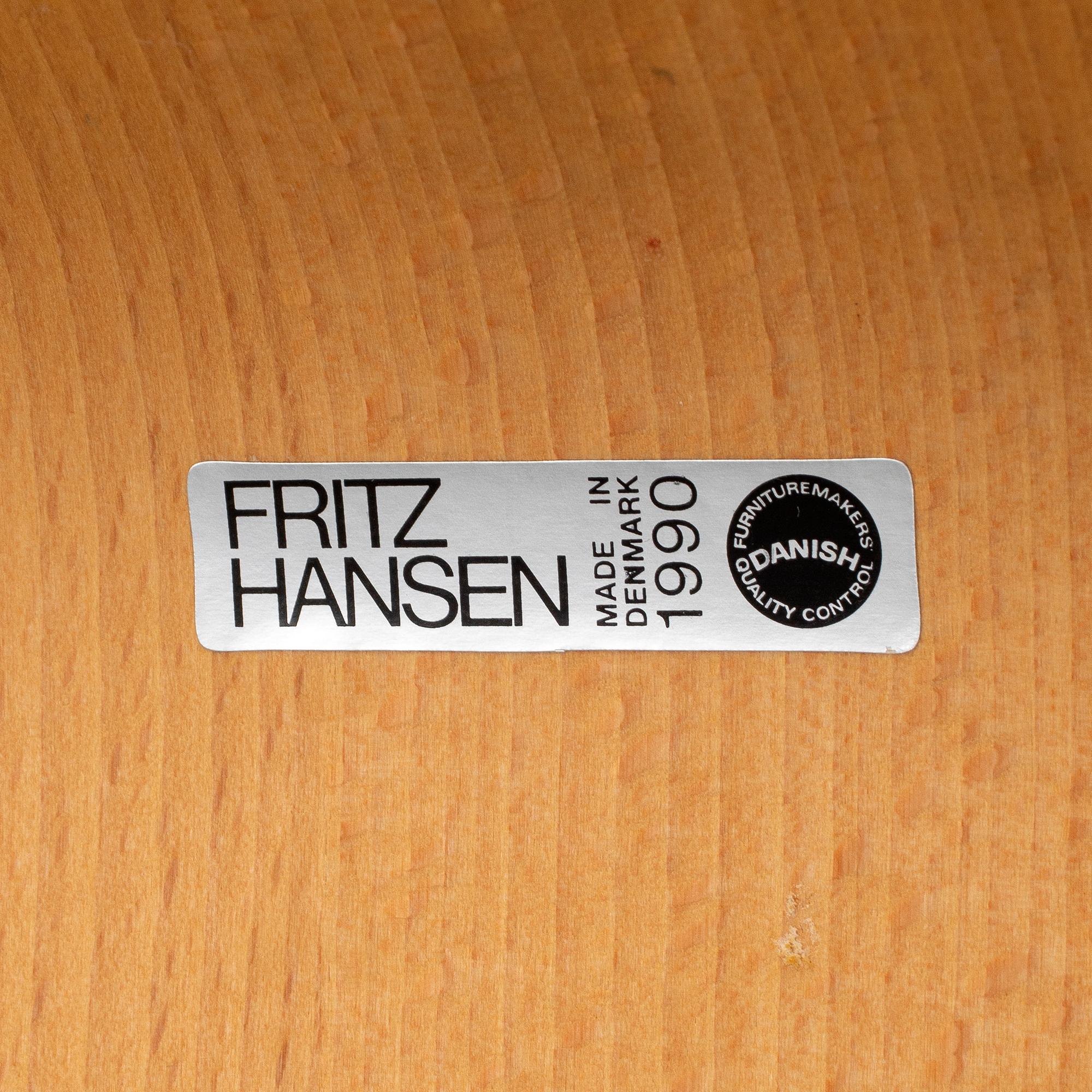 ARNE JACOBSEN, stolar 7 st, ”Sjuan”, Fritz Hansen, Danmark, 1900-talets slut.