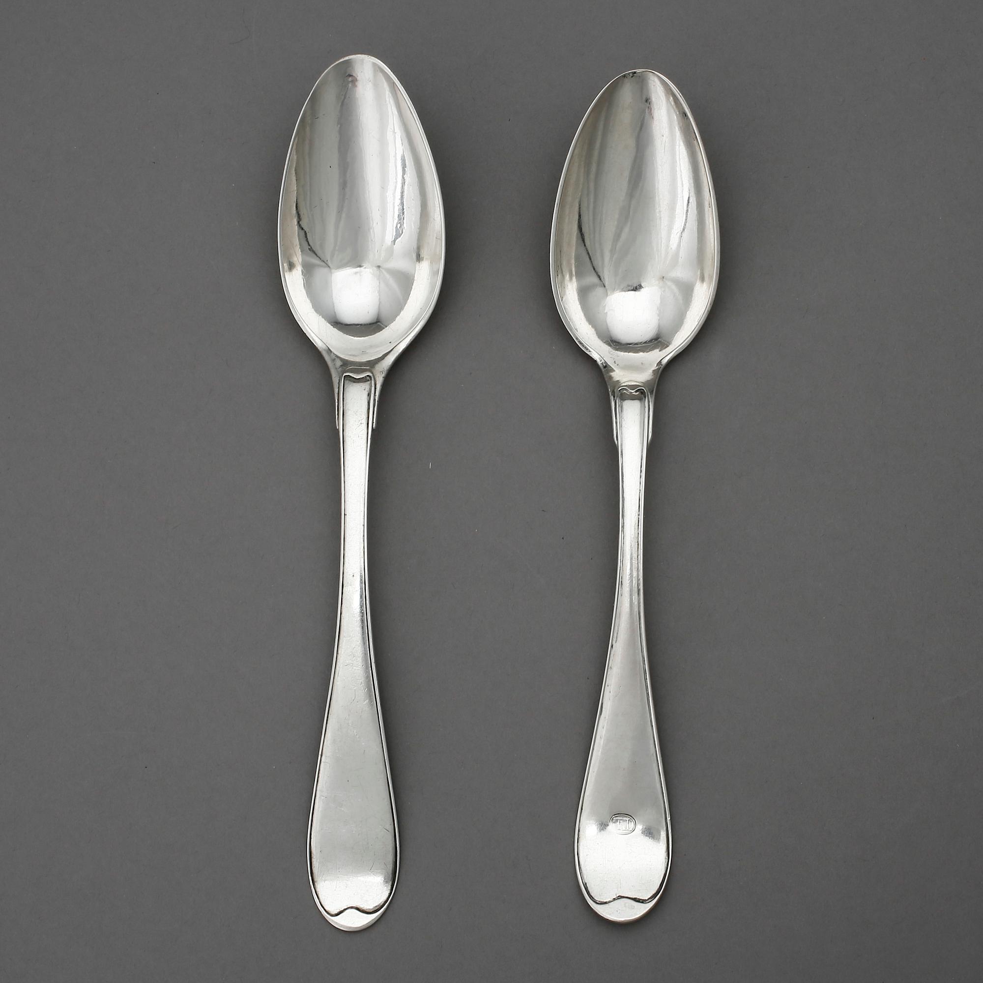 SKEDAR, 2 stycken, silver, Nils Limnelius, Stockholm 1804-1813. Total vikt ca 120 gram.