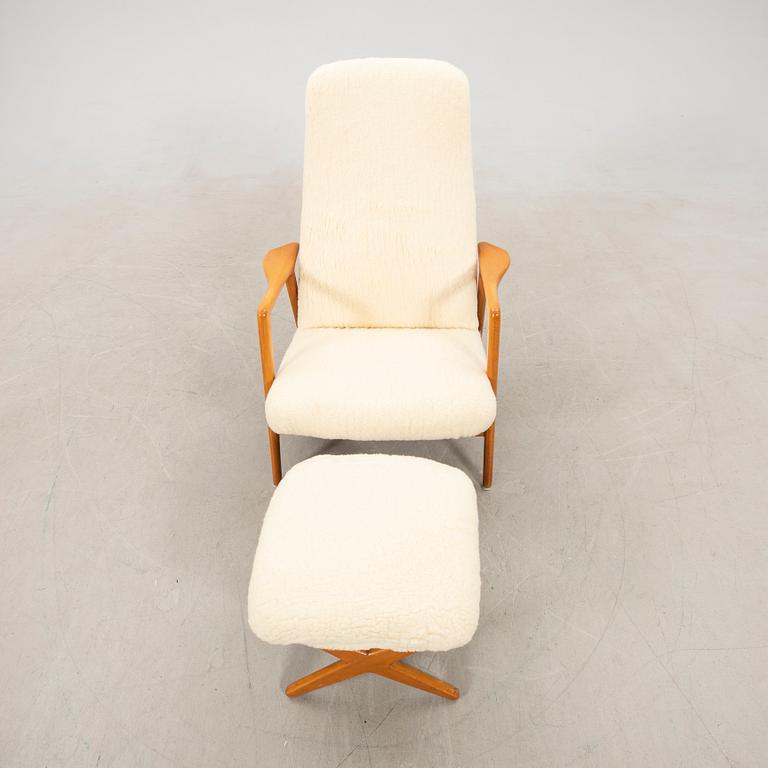 Alf Svensson, armchair with footstool "Contour-Set 327" Bra Bohag Ljungs industrier, 1950s.