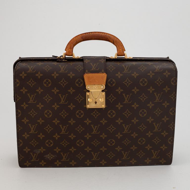 Louis Vuitton, a monogram canvas 'Serviette Fermoir' briefcase.