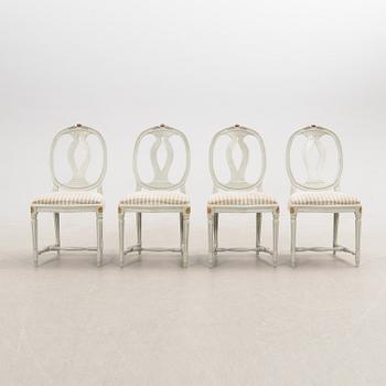 Dining group, 5 pcs, Gustavian style, K.A Roos, Helsingborg, later half of the 20th century.