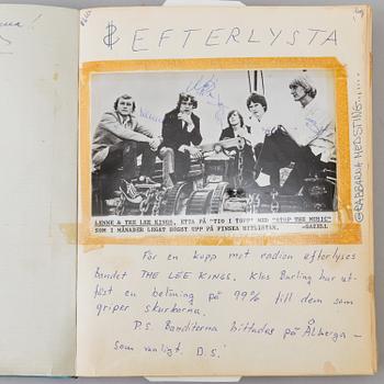 Four guest books with autographs, Ålberga motell 1957-1967.