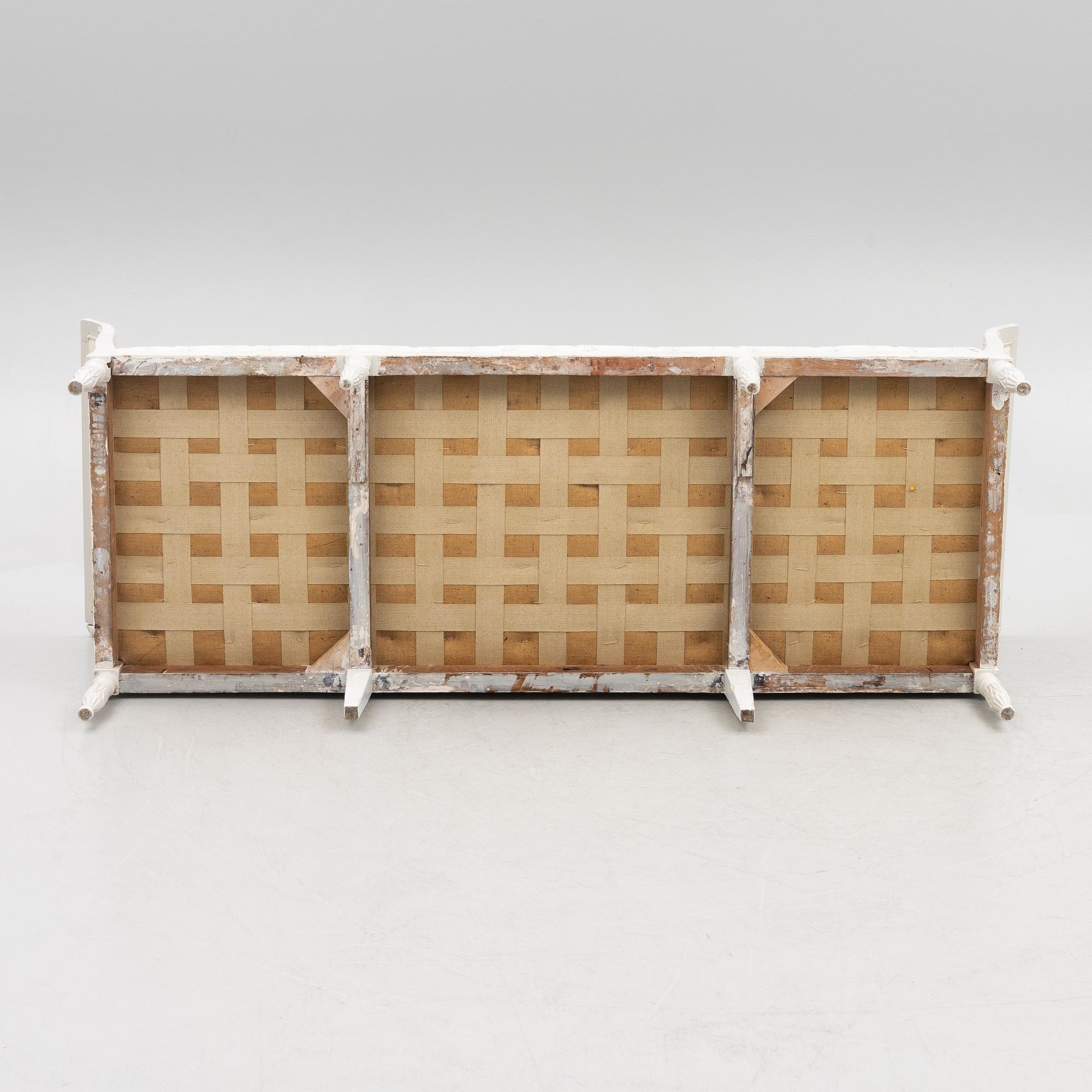 A Gustavian-style sofa, Sweden, second half of the 19th century.