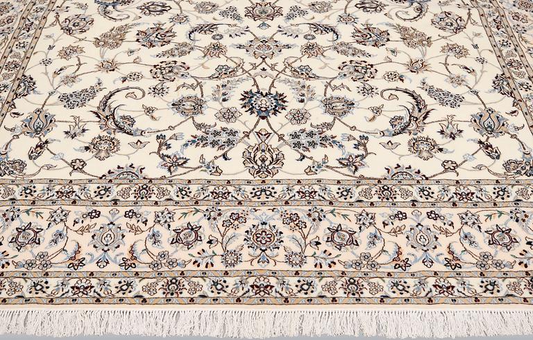 A part silk Nain carpet, so called 6LAA, ca 354 x 250 cm.