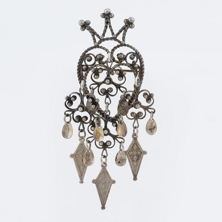 A brooch, silver, possibly Norway.