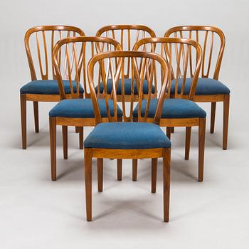 Marianne Boman, a set six 1940's 'Marianne' side chairs for OY Boman Ab.