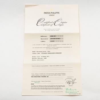 Patek Philippe, Calatrava, "Clous de Paris", wristwatch, 25 mm.