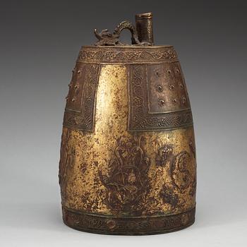 A Buddhist bronze temple bell, Korea, Koryo 14th-15th Century.