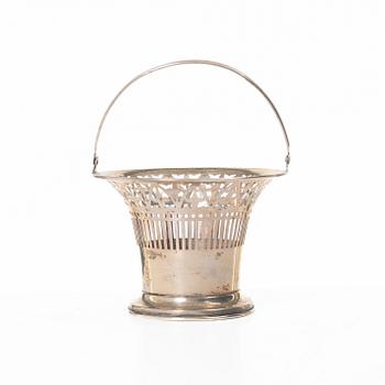 A sterling silver bowl with handle, signed with monogram CMM, 20th century.