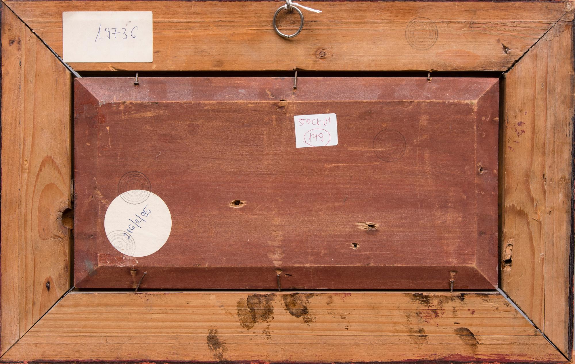 OIDENTIFIERAD KONSTNÄR, olja på skiva, signerad otydligt,  Ungern, 1800-tal.