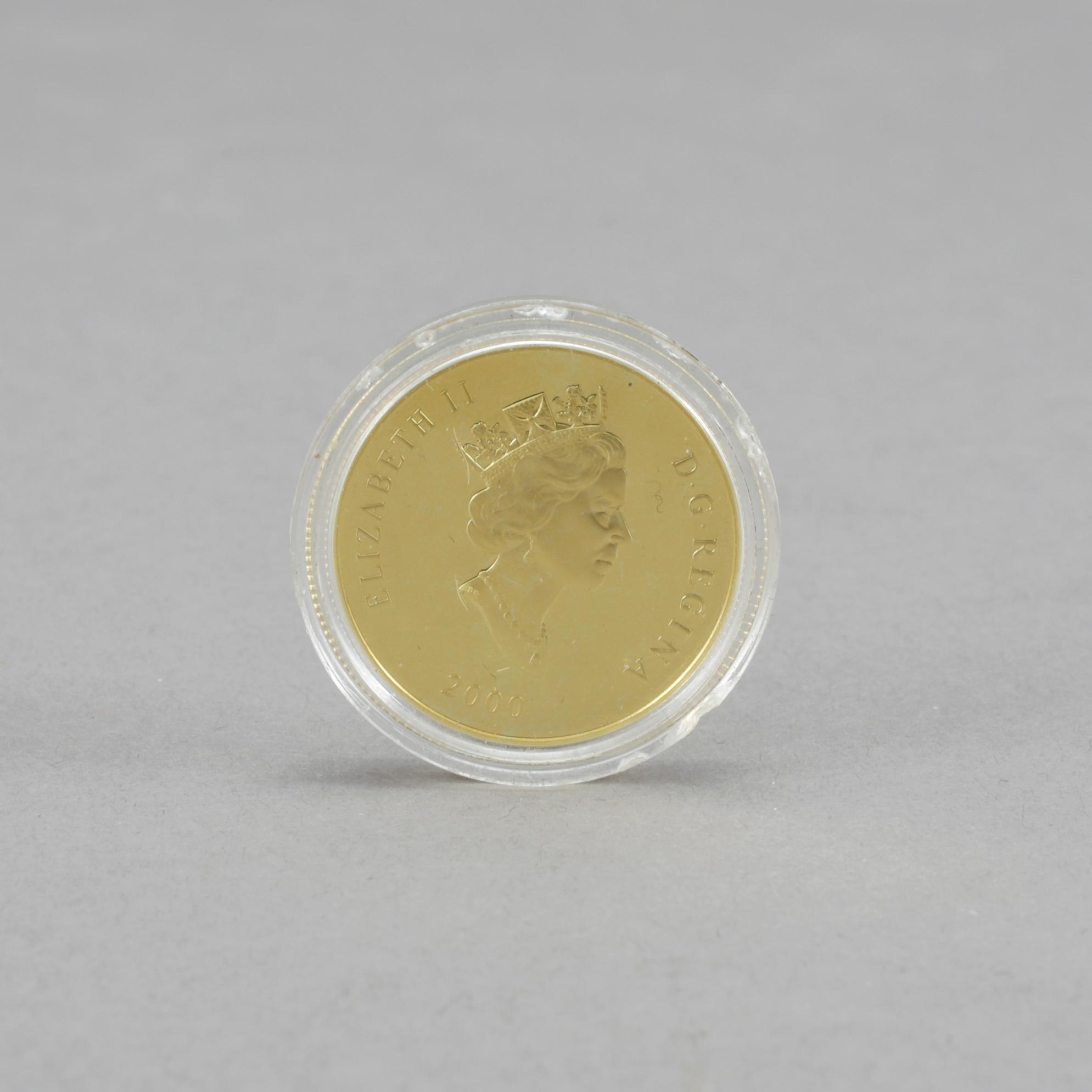 GULD & SILVERMYNT, 100 dollar, Elizabeth II, Canada 2000, 13,338g.